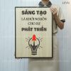 tranh go van phong levu120 sang tao la khoi nguon cho su phat trien 40x55cm
