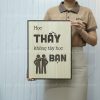 Tranh học tập LEVU074 “Học thầy không tày học bạn”