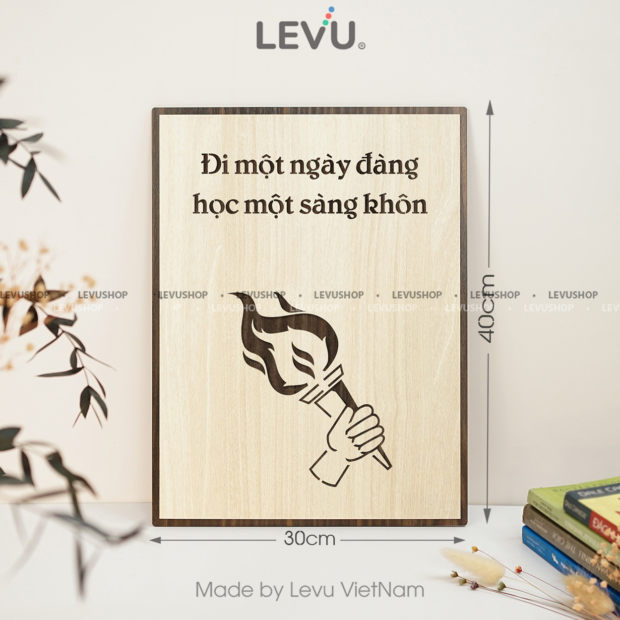 tranh hoc tap levu075 di mot ngay dang hoc mot sang khon 30x40 b Tranh học tập LEVU075 "Đi một ngày đàng học một sàng khôn" - Ảnh 15
