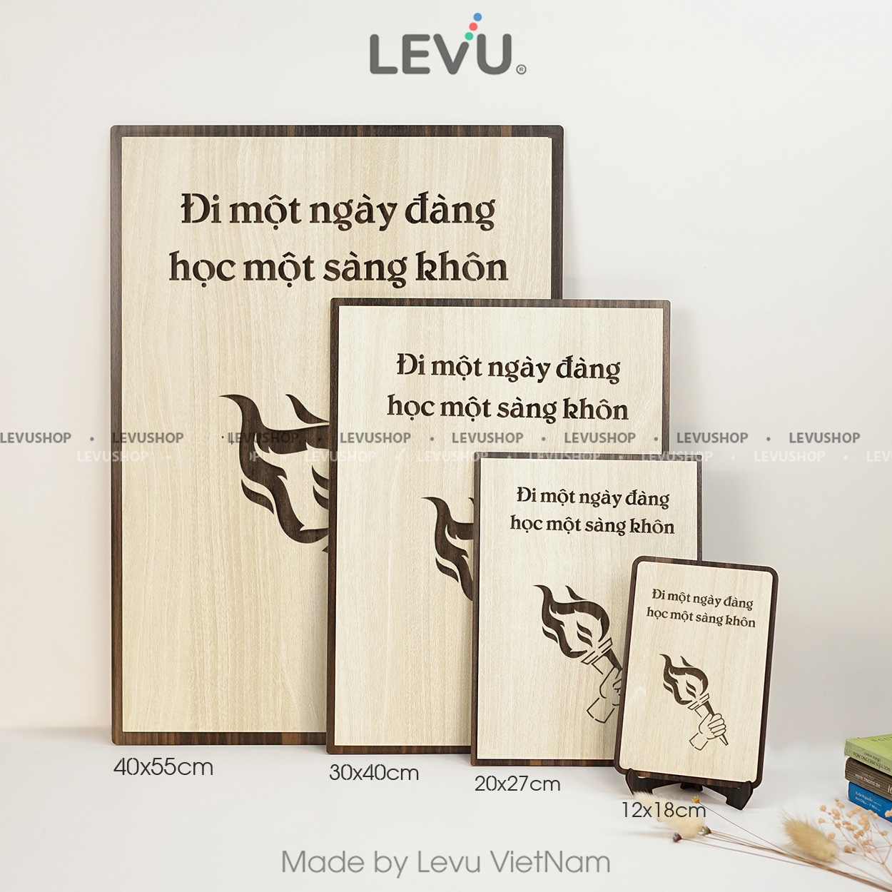 tranh hoc tap levu075 di mot ngay dang hoc mot sang khonsize b Tranh học tập LEVU075 "Đi một ngày đàng học một sàng khôn" - Ảnh 3