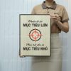 tranh khau hieu levu011 muc tieu lon bat dau tu muc tieu nho 30x40cm Tranh khẩu hiệu LEVU011