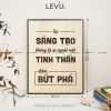 tranh slogan bang go khac chu levu110 su sang tao khong la gi ngoai mot tinh than dam but pha 30x40 b tranh slogan bang go khac chu levu110 su sang tao khong la gi ngoai mot tinh than dam but pha 30x40 b