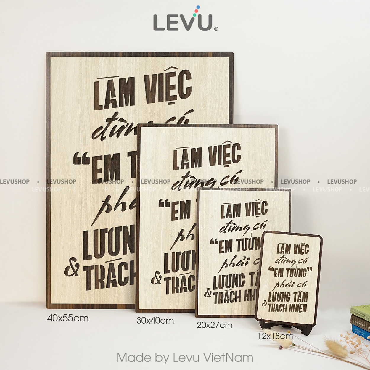 tranh slogan gia re levu002 lam viec dung co em tuong phai co luong tam va trach nhiem full Tranh slogan giá rẻ LEVU002 "Làm việc đừng có em tưởng, phải có lương tâm và trách nhiệm" - Ảnh 5