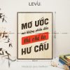 tranh slogan khau hieu levu116 mo uoc ma khong phan dau thi chi la hu cau 30x40 b