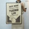 tranh slogan lam viec levu122 suy nghi cua ban o dau tuong lai cua ban o do 40x55cm