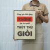 tranh slogan phuong cham song tich cuc levu109 song yen bien lang khong tao ra nguoi thuy thu gioi 30x40cm Tranh slogan phương châm sống tích cực LEVU109