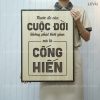 tranh status hay levu107 thuoc do cuoc doi khong phai thoi gian ma la cong hien 40x55cm
