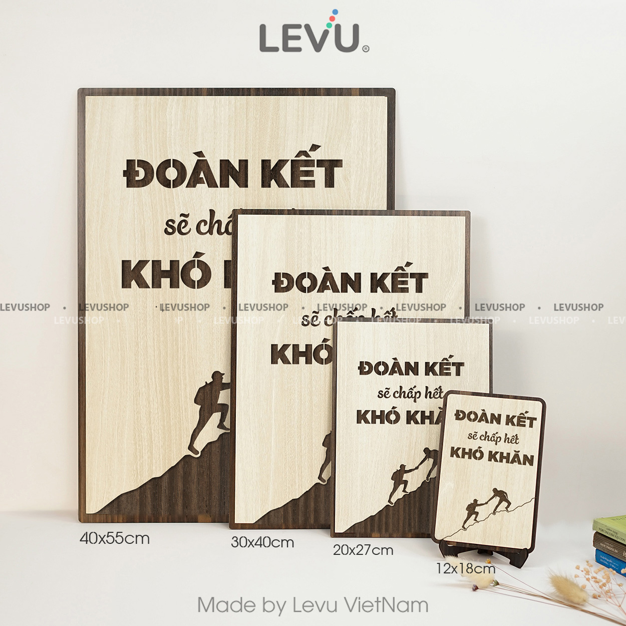 tranh tao dong luc bang go levu058 doan ket se chap het kho khansize b Tranh tạo động lực bằng Gỗ LEVU058 "Đoàn kết sẽ chấp hết khó khăn" - Ảnh 3