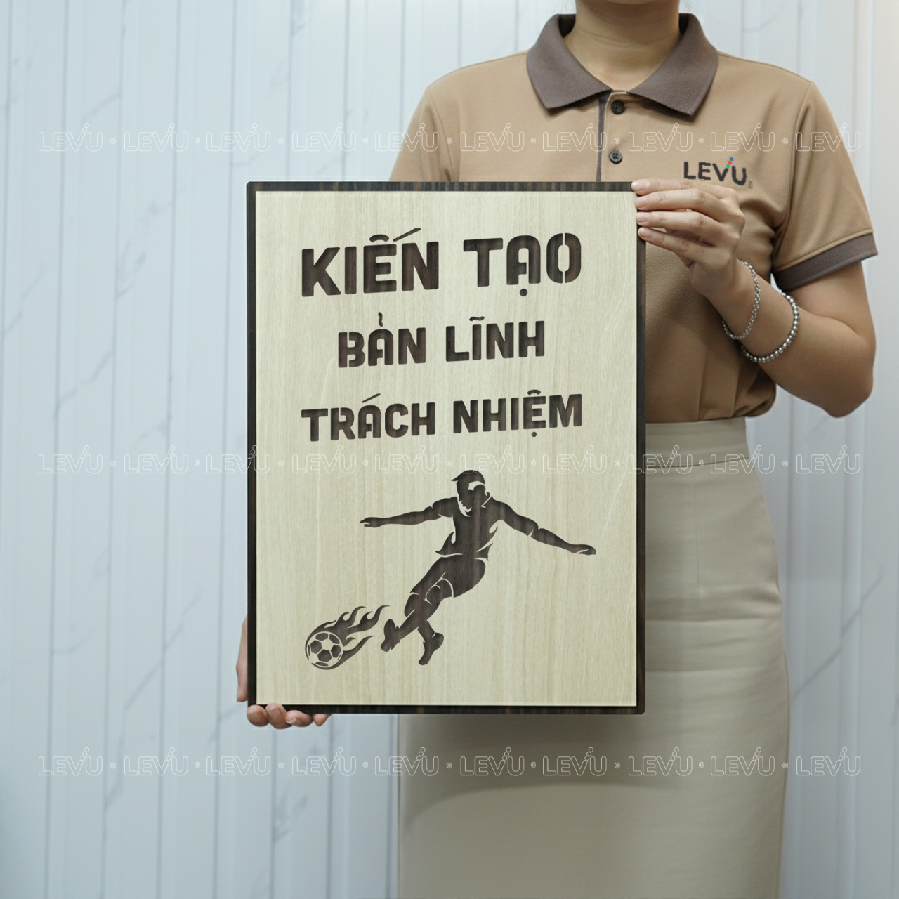 tranh trang tri phong lam viec levu133 kien tao ban linh trach nhiem Tranh trang trí phòng làm việc LEVU133 "Kiến tạo - bản lĩnh - trách nhiệm"