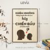 tranh treo phong lam viec levu018 khiem nhuong khong tranh dau voi ai ca hay chien dau voi chinh minh 30x40 b