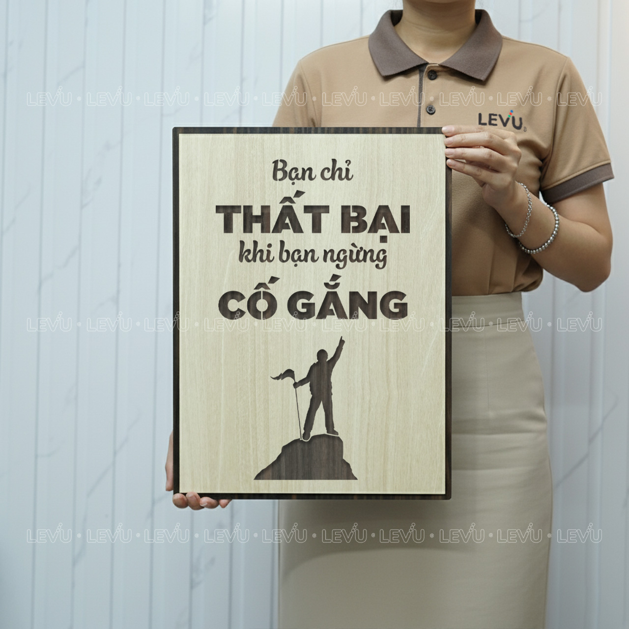 tranh treo tuong co dong levu049 ban chi that bai khi ban ngung co gang Tranh treo tường cổ động LEVU049 "Bạn chỉ thất bại khi bạn ngừng cố gắng"