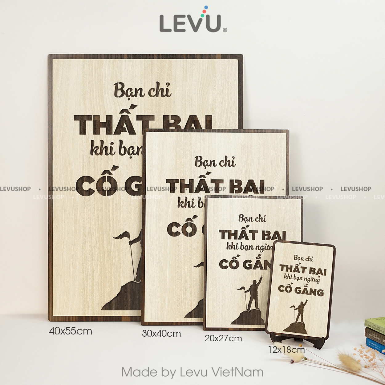 tranh treo tuong co dong levu049 ban chi that bai khi ban ngung co gangsize b Tranh treo tường cổ động LEVU049 "Bạn chỉ thất bại khi bạn ngừng cố gắng" - Ảnh 3