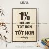 tranh treo tuong decor slogan levu083 1 tot hon moi ngay 30x40 b