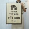 tranh treo tuong decor slogan levu083 1 tot hon moi ngay 40x55cm