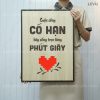 tranh treo tuong go levu036 cuoc song co han hay song tron tung phut giay 40x55cm