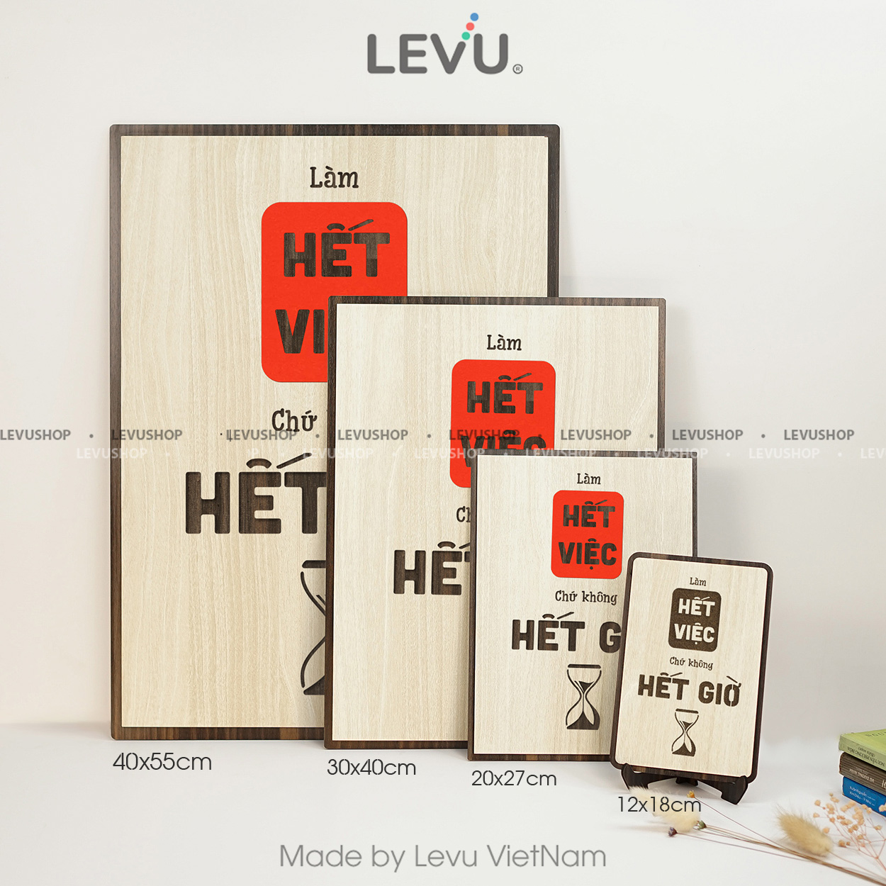 tranh treo tuong go levu119 lam het viec chu khong het gio full Tranh treo tường gỗ LEVU119 "Làm hết việc chứ không hết giờ" - Ảnh 3