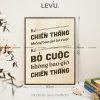 tranh treo tuong handmade levu102 ke chien thang khong bao gio bo cuoc ke bo cuoc khong bao gio chien thang 30x40 b