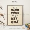 tranh treo tuong phong lam viec levu033 chi co hanh dong moi tao ra ket qua 30x40 b