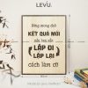 tranh treo tuong slogan levu038 dung mong cho ket qua moi khi van lap di lap lai cach lam cu 30x40 b