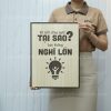 tranh treo tuong tao dong luc levu037 da mat cong nghi tai sao khong nghi lon 30x40cm Tranh treo tường tạo động lực LEVU037
