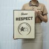 tranh truyen cam hung cong viec levu135 show respect 30x40cm Tranh truyền cảm hứng công việc LEVU135