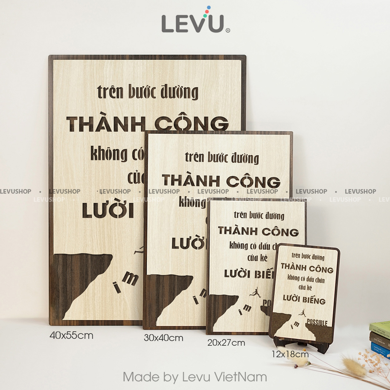 tranh van phong levu013 tren buoc duong thanh cong khong co dau chan cua ke luoi biengsize b Tranh văn phòng LEVU013 "Trên bước đường thành công không có dấu chân của kẻ lười biếng" - Ảnh 3