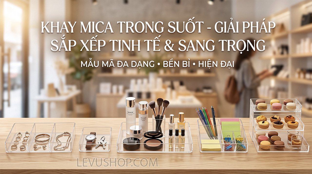 gia cong khay mica theo yeu cau tu 1 cai tai xuong levushop 12 Báo giá sản xuất khay nhựa mica tại xưởng Levushop