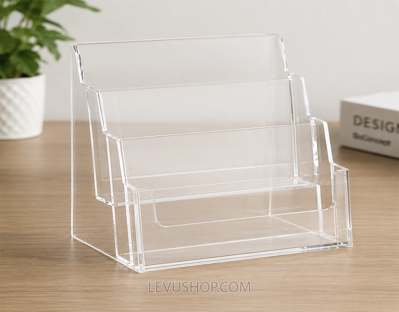 xuong gia cong ke mica trung bay san pham theo yeu cau uy tin tai tphcm levushop 11 Kệ mica A4 thì khỏi nói cũng biết chủ yếu đựng tài liệu giấy tờ rồi