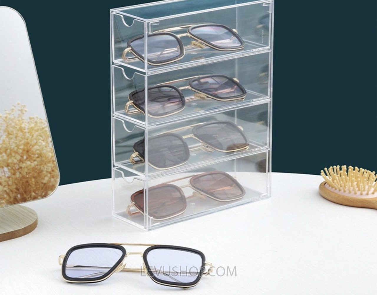 xuong gia cong ke mica trung bay san pham theo yeu cau uy tin tai tphcm levushop 14 Vì sao kệ mica cần được thiết kế theo chính sản phẩm trưng bày?