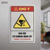 Bảng chú ý khu vực có camera quan sát 24h warning cctv in operation BG129