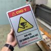 Bảng chú ý khu vực có camera quan sát 24h nhôm alu in uv 20x30cm warning cctv in operation BG129