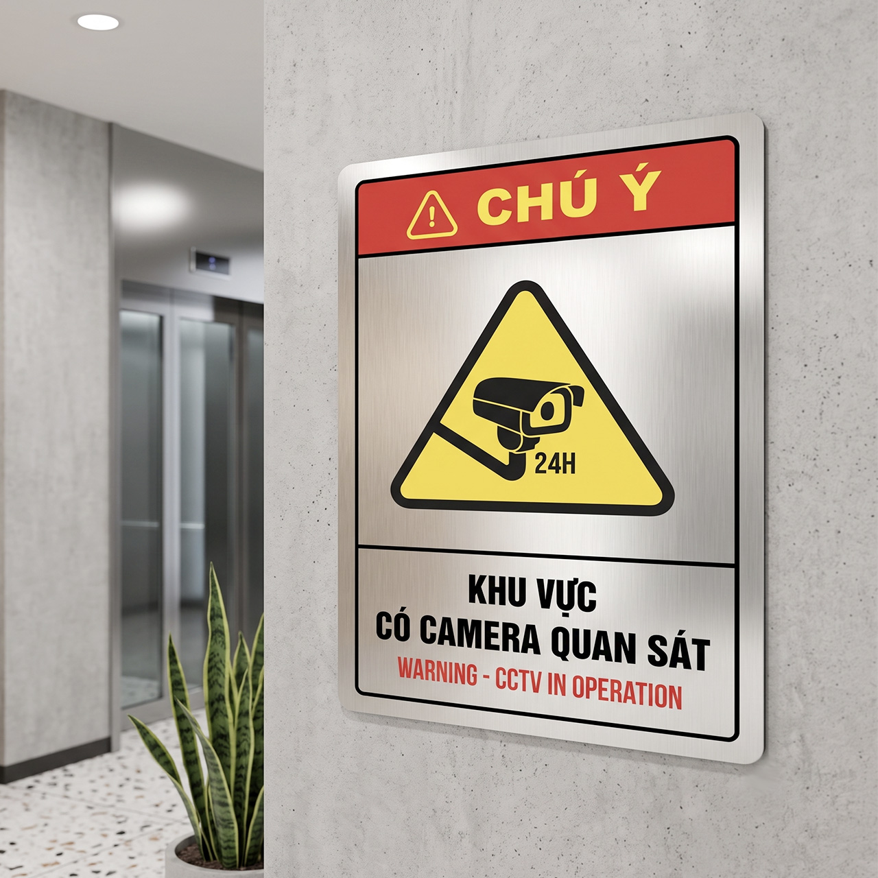 bang chu y khu vuc co camera quan sat 24h warning cctv in operation bg129 Bảng chú ý khu vực có camera quan sát 24h warning cctv in operation BG129