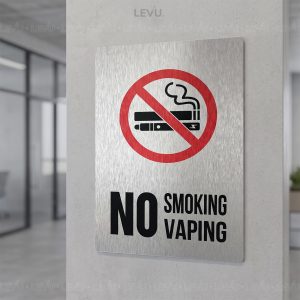 Bảng no smoking, no vaping (cấm hút thuốc lá điện tử) BG122