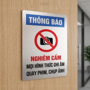 Biển báo cấm ghi âm, cấm quay phim, cấm chụp ảnh BG121