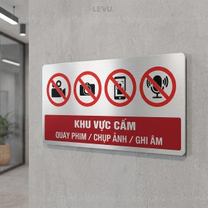 Biển báo khu vực cấm quay phim / chụp ảnh / ghi âm BG115
