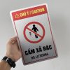 bien canh bao cam do rac bang hieu trang tri khu vuc cam xa rac bg132 20x30cm 1 Biển cảnh báo cấm xả rác, bảng hiệu trang trí khu vực cấm đổ rác BG132 20x30cm Levushop
