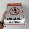 bien canh bao cam do rac bang hieu trang tri khu vuc cam xa rac bg132 20x30cm 3 Biển cảnh báo cấm xả rác, bảng hiệu trang trí khu vực cấm đổ rác BG132 20x30cm