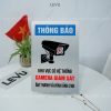 Biển cảnh báo có camera, bảng khu vực lắp đặt camera quan sát alu in UV 20x30cm BG120