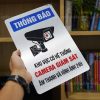 Biển cảnh báo có camera, bảng khu vực lắp đặt camera quan sát alu in UV 20x30cm BG120